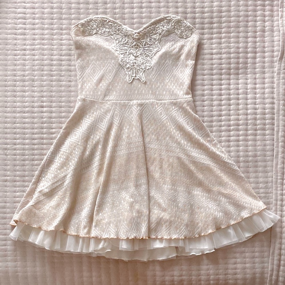 Free People - Strapless Twinkle & Twirl Mini Dress